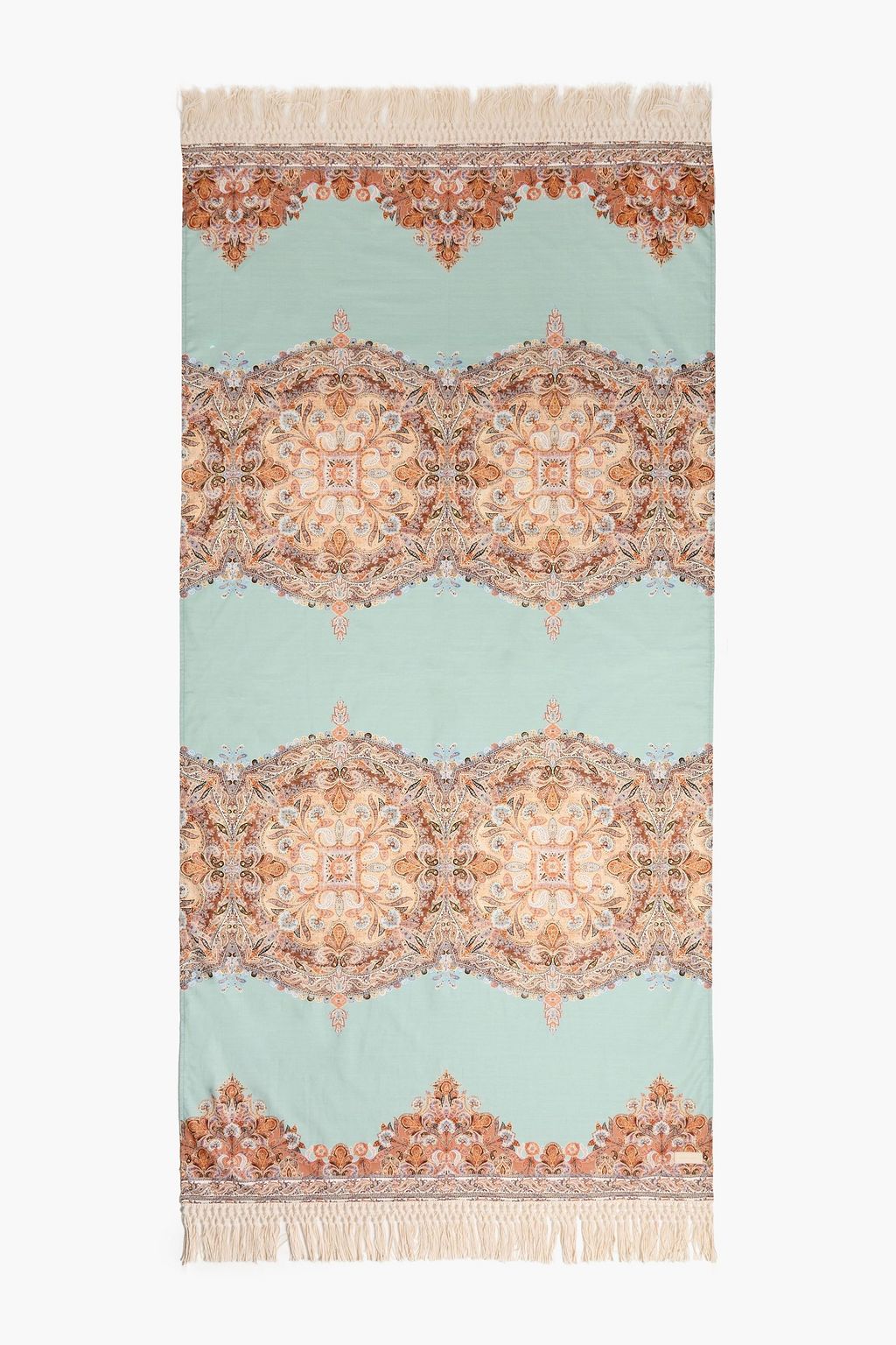 ZIMMERMANN Tasseled floral-print cotton-terry towel