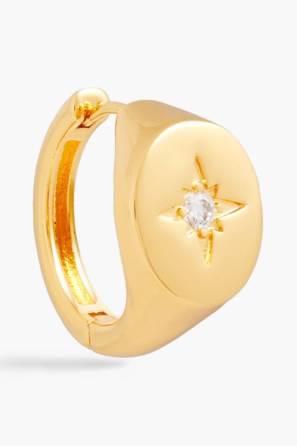 Gold-tone crystal single earring