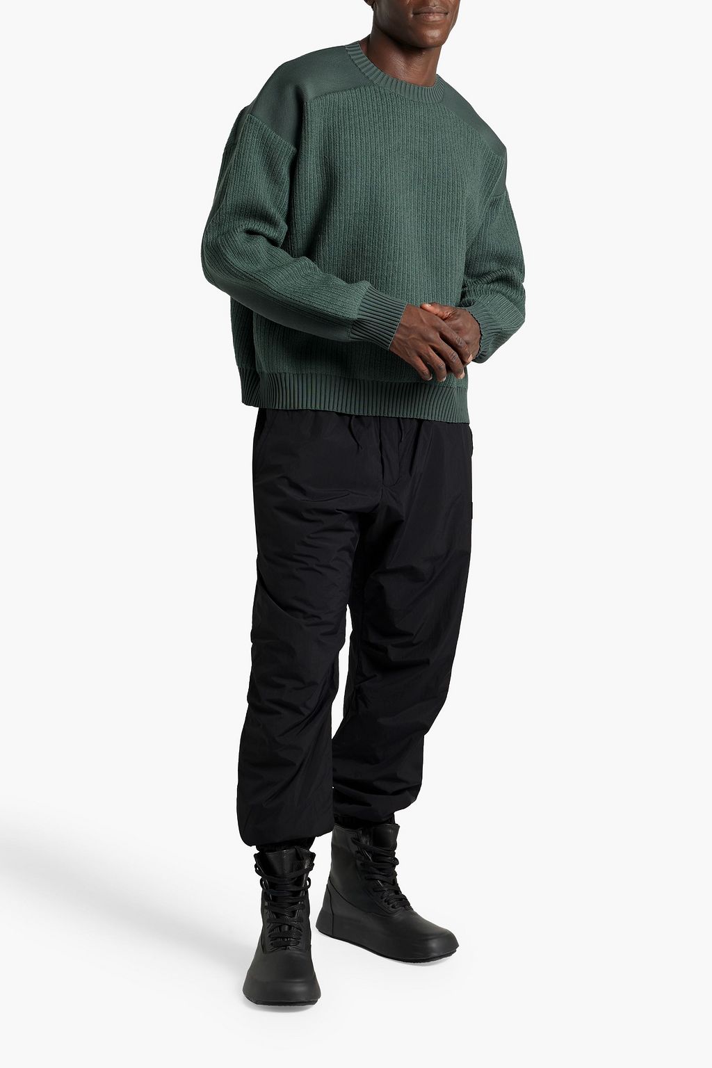 Y-3 Appliquéd padded shell track pants