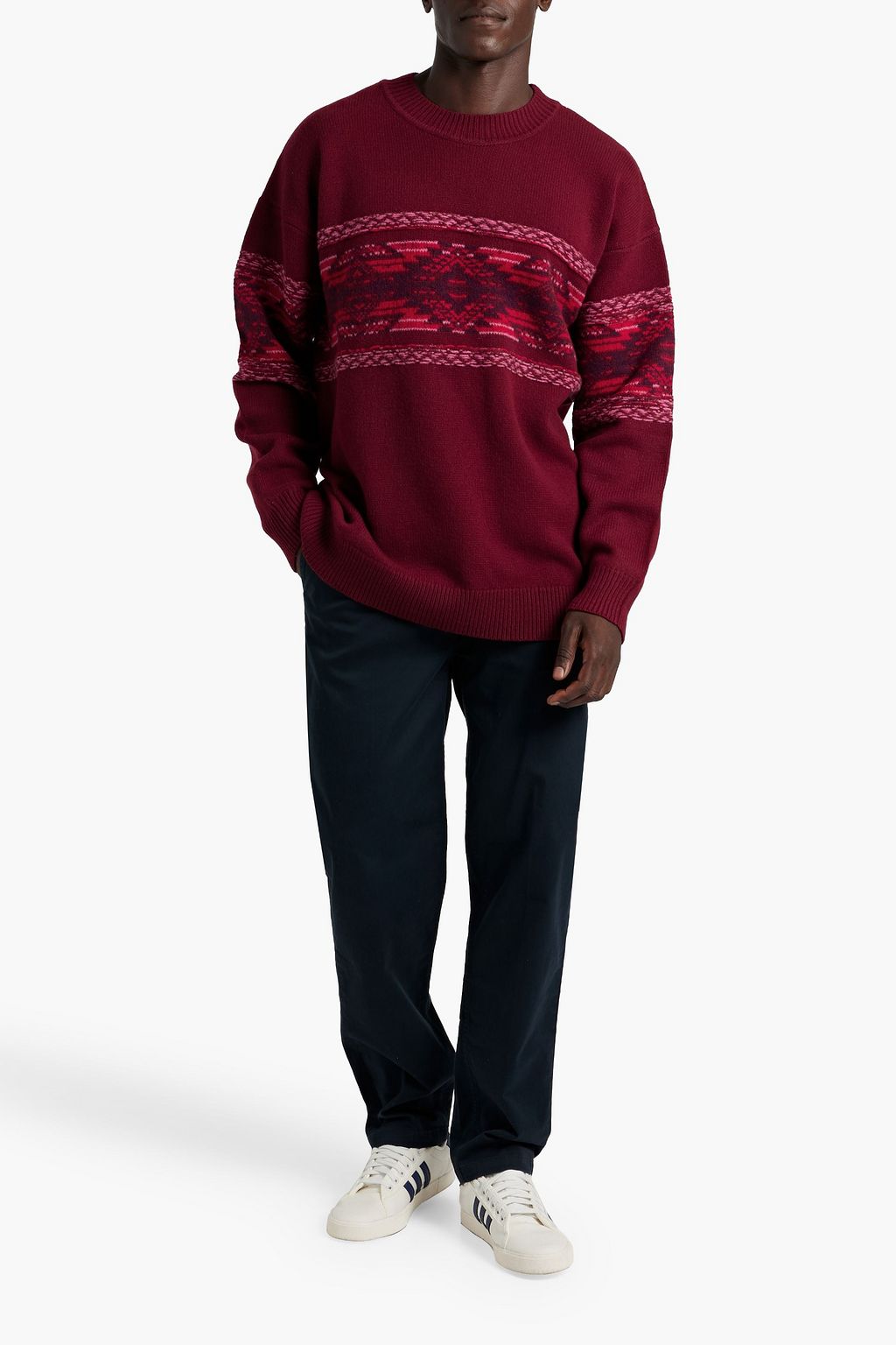 ISABEL MARANT Intarsia wool-blend sweater
