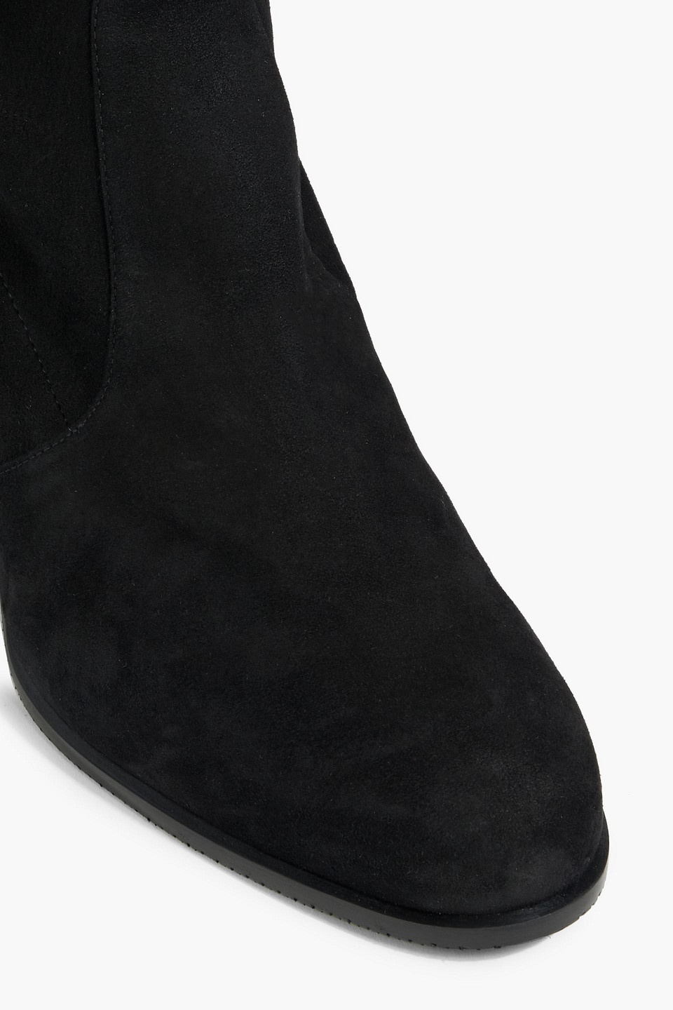 Shop Stuart Weitzman Suede Thigh Boots In Black