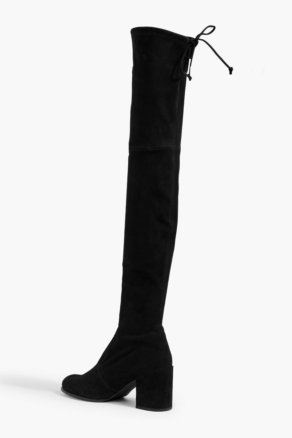 Shop Stuart Weitzman Suede Thigh Boots In Black