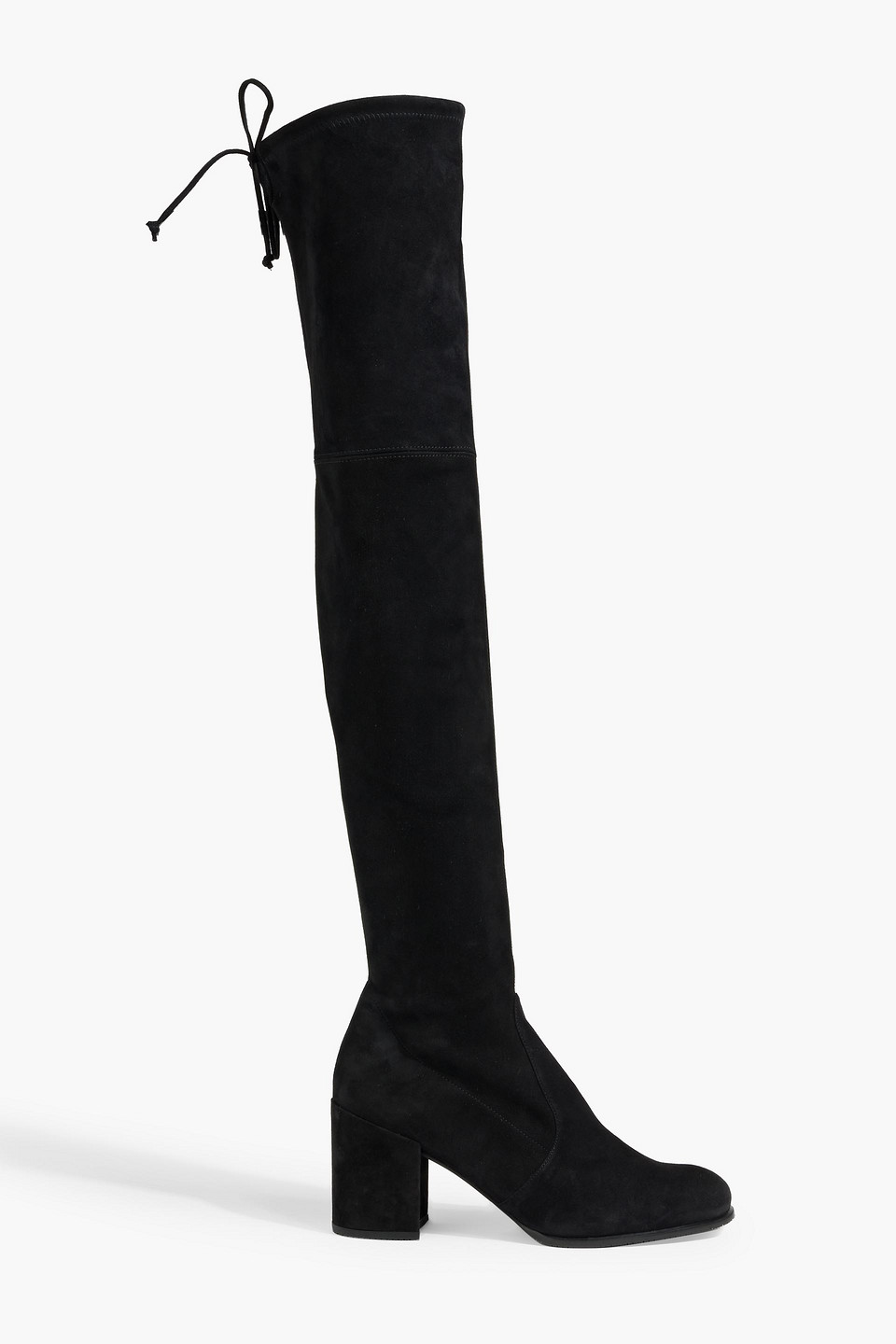 Shop Stuart Weitzman Suede Thigh Boots In Black