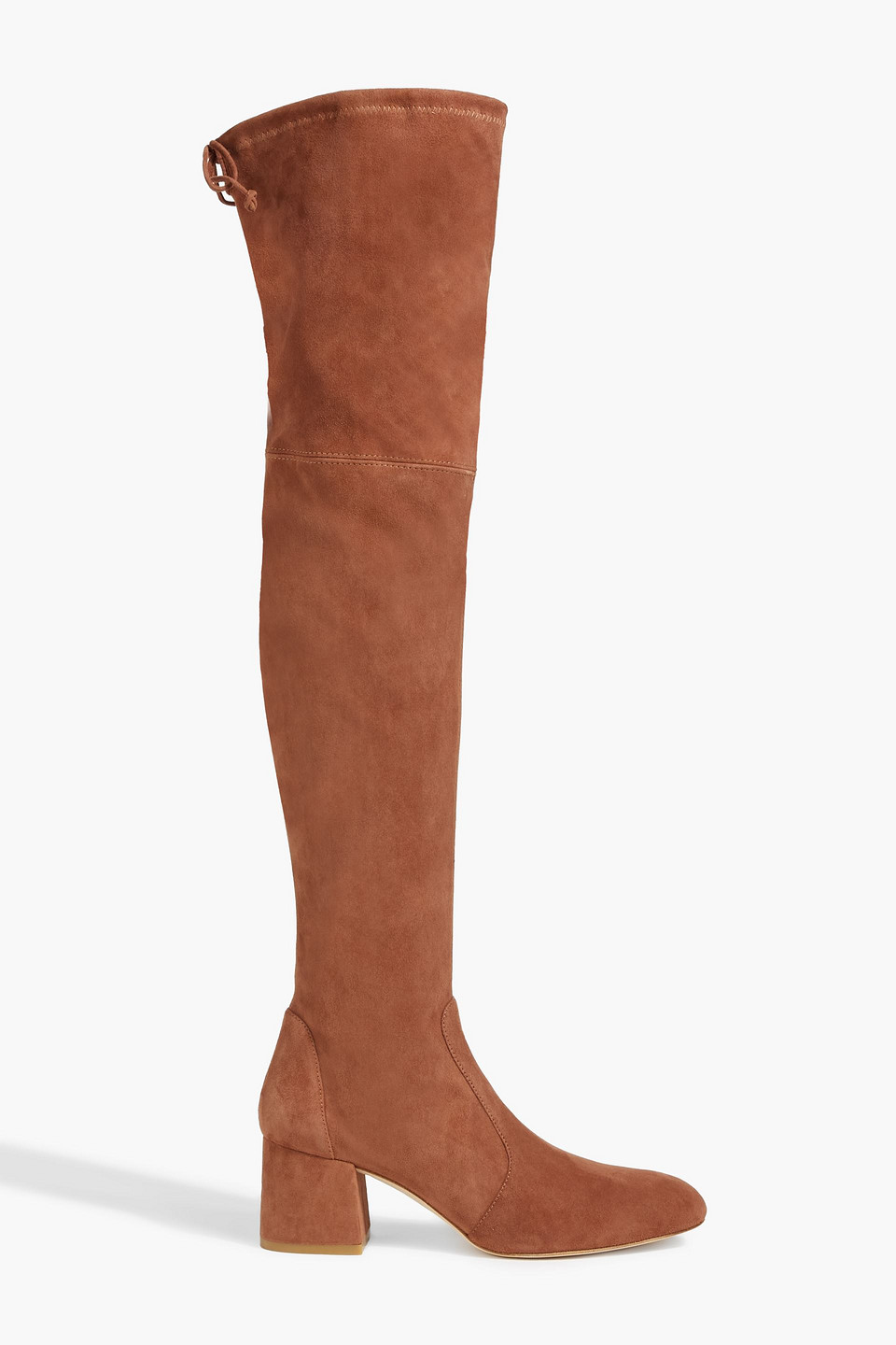 Stuart Weitzman Flareland Suede Thigh Boots In Tan