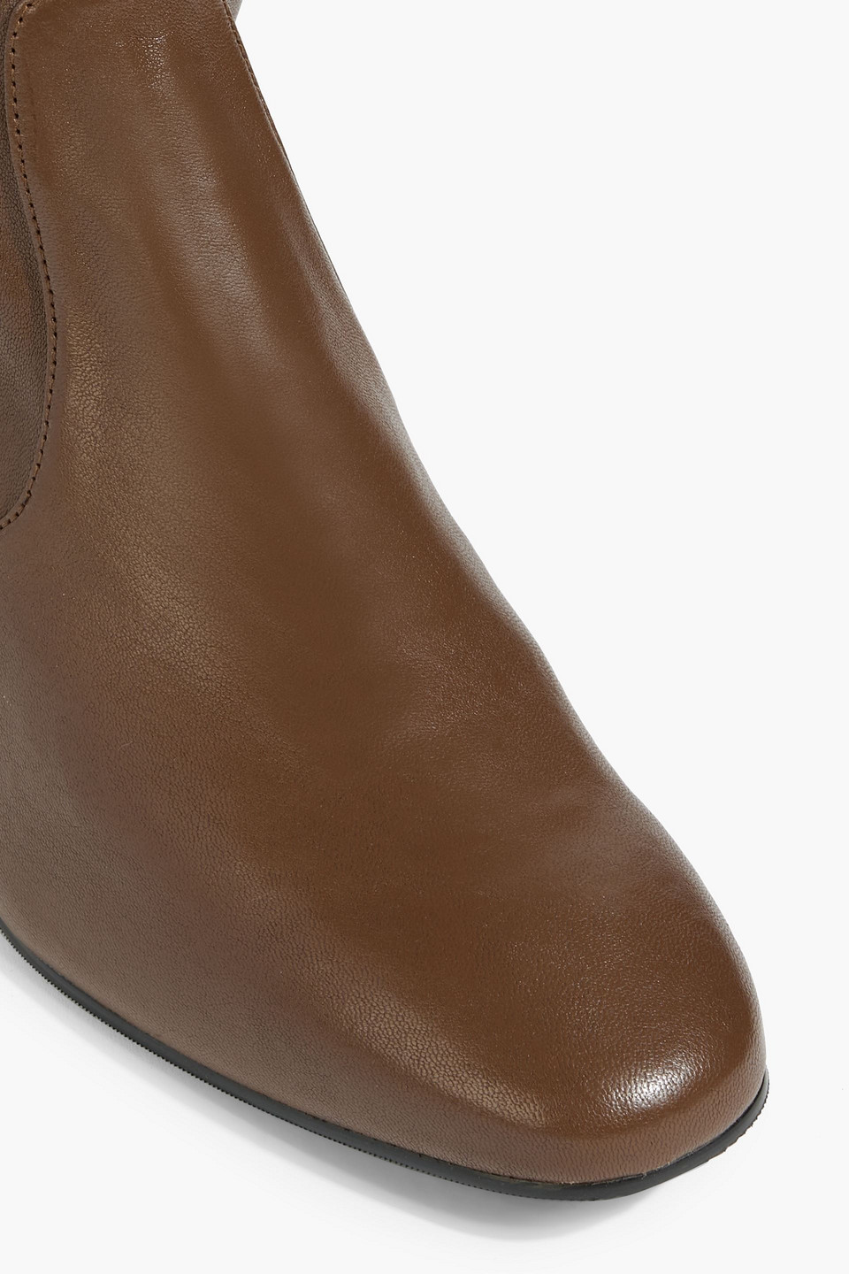 Stuart Weitzman Genna 60 City Glossed-leather Thigh Boots In Light Brown