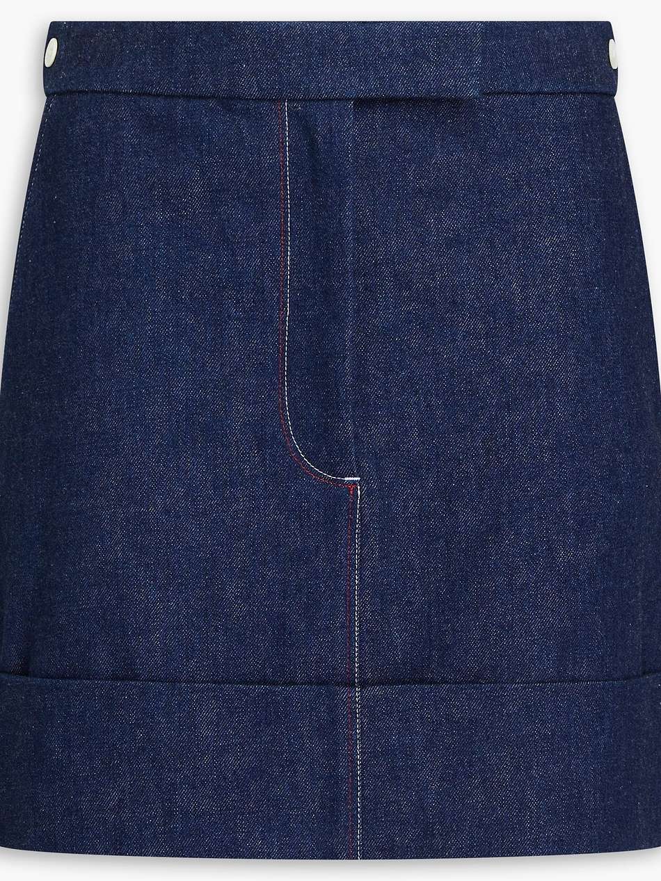denim mini skirt