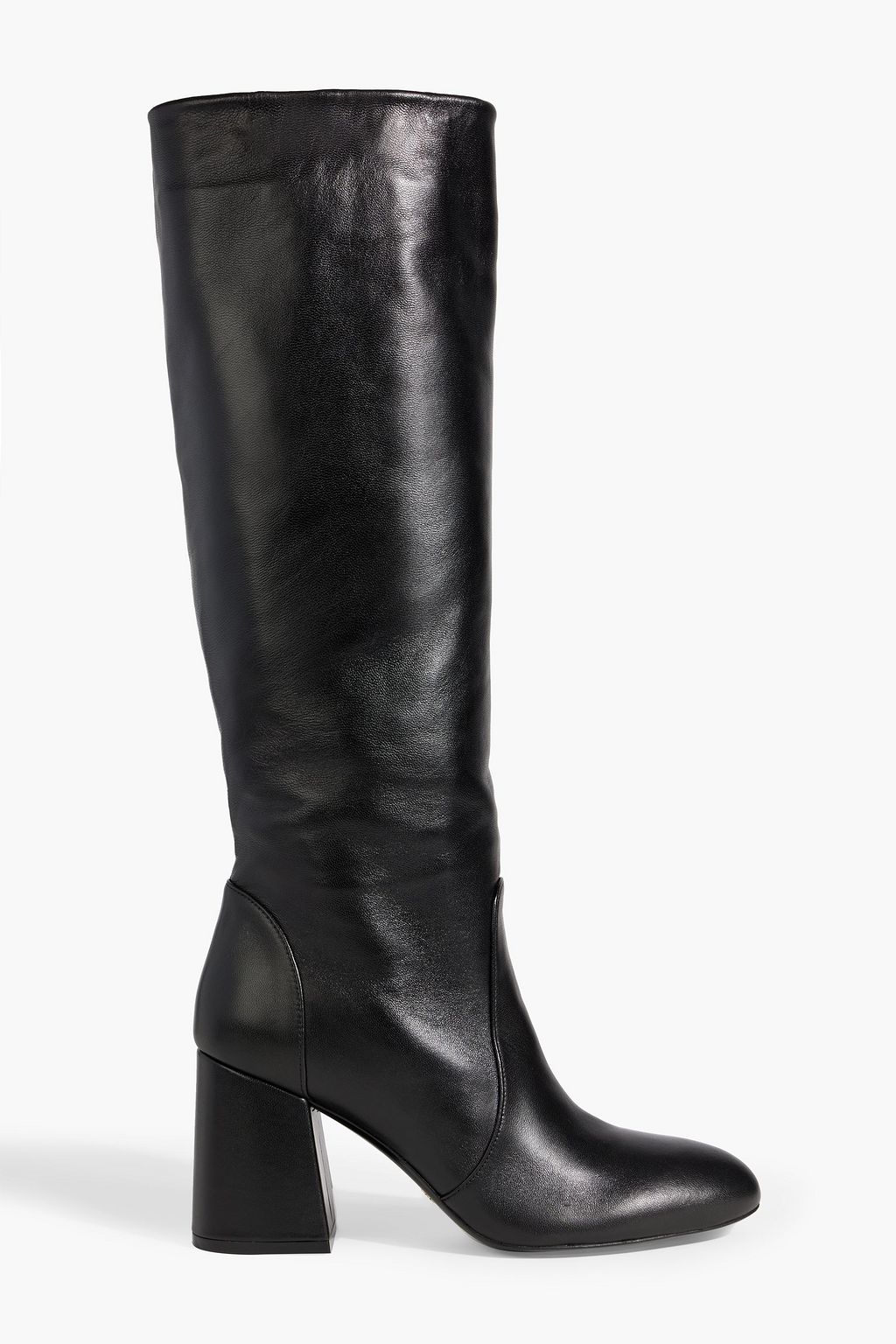 Glossed leather knee boots black EU 37.5