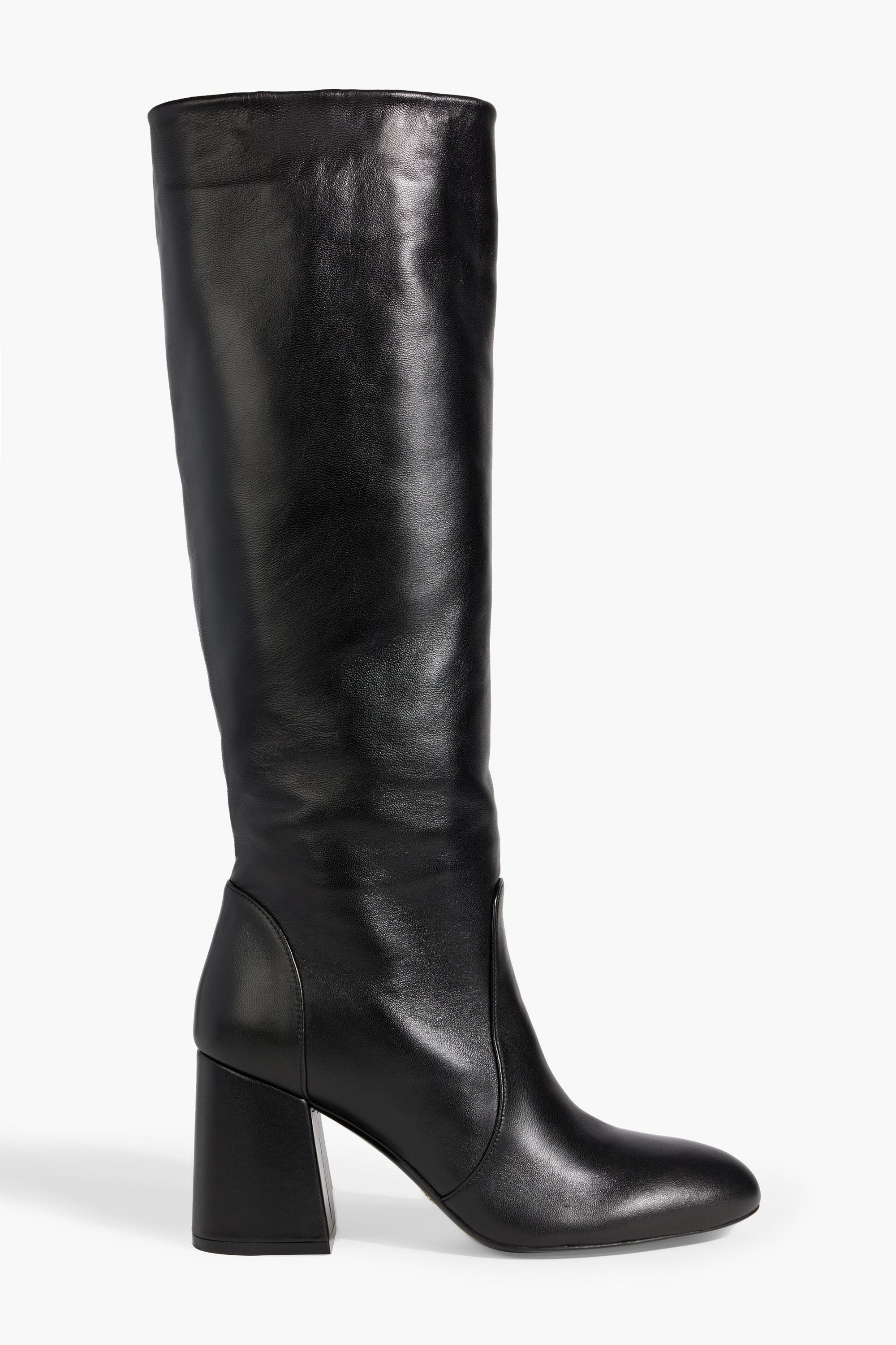 Stuart Weitzman Glossed-leather knee boots