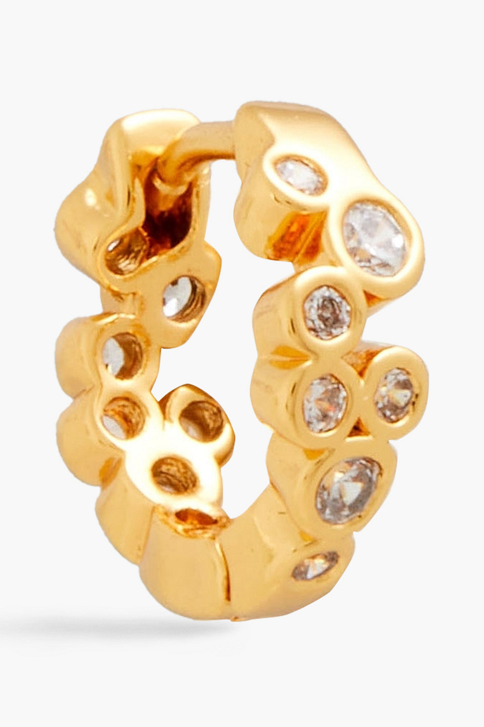 Gold-tone crystal single earring