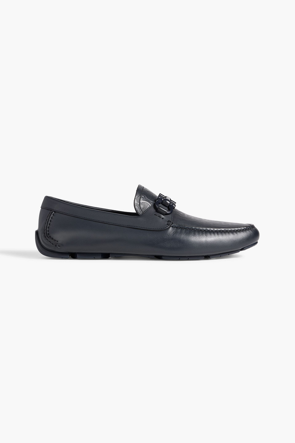 Embossed leather driving shoes