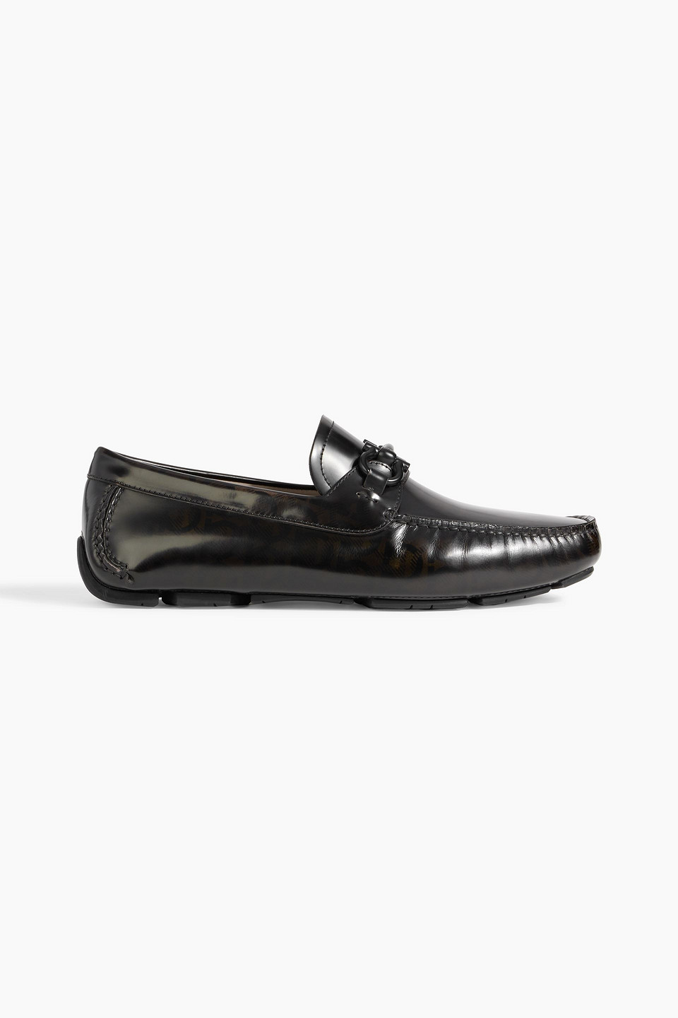 Parigi glossed-leather driving shoes