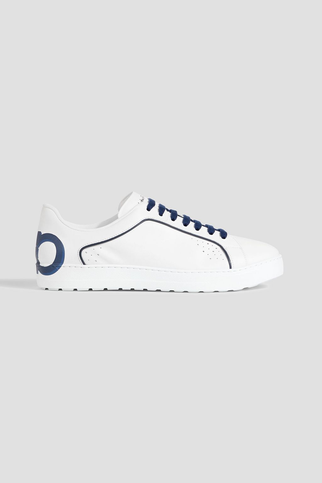 FERRAGAMO Manhattan logo print leather sneakers THE OUTNET