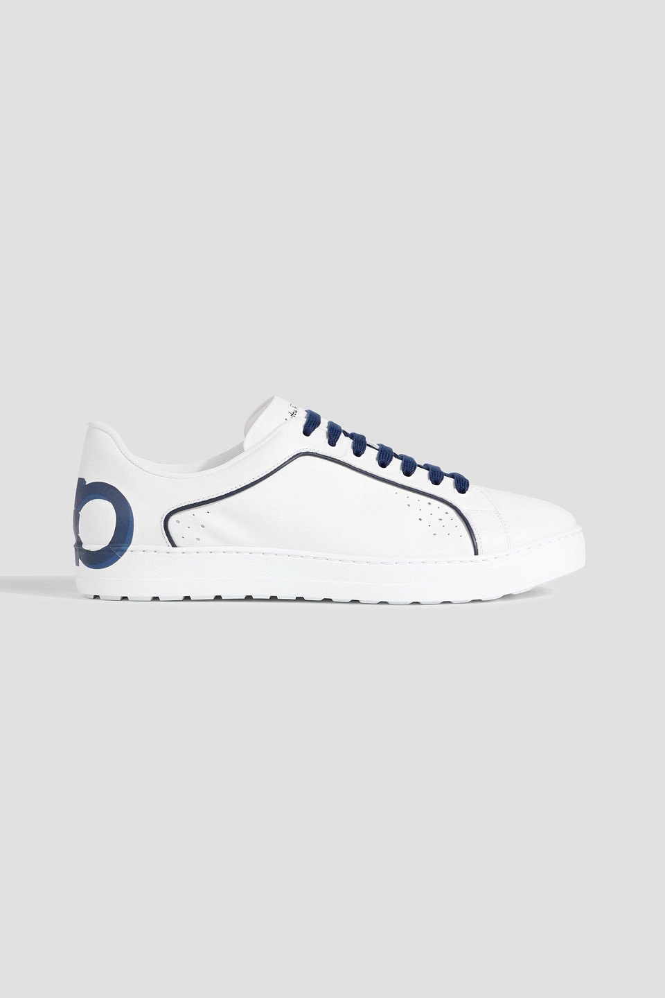 Ferragamo Manhattan Logo-print Leather Sneakers In White