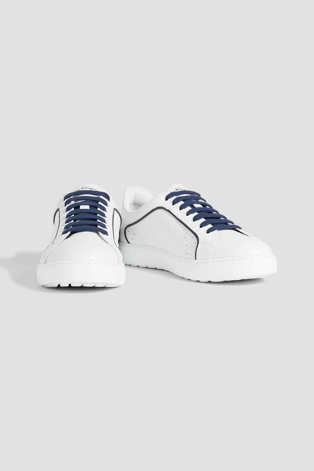 FERRAGAMO Manhattan logo-print leather sneakers