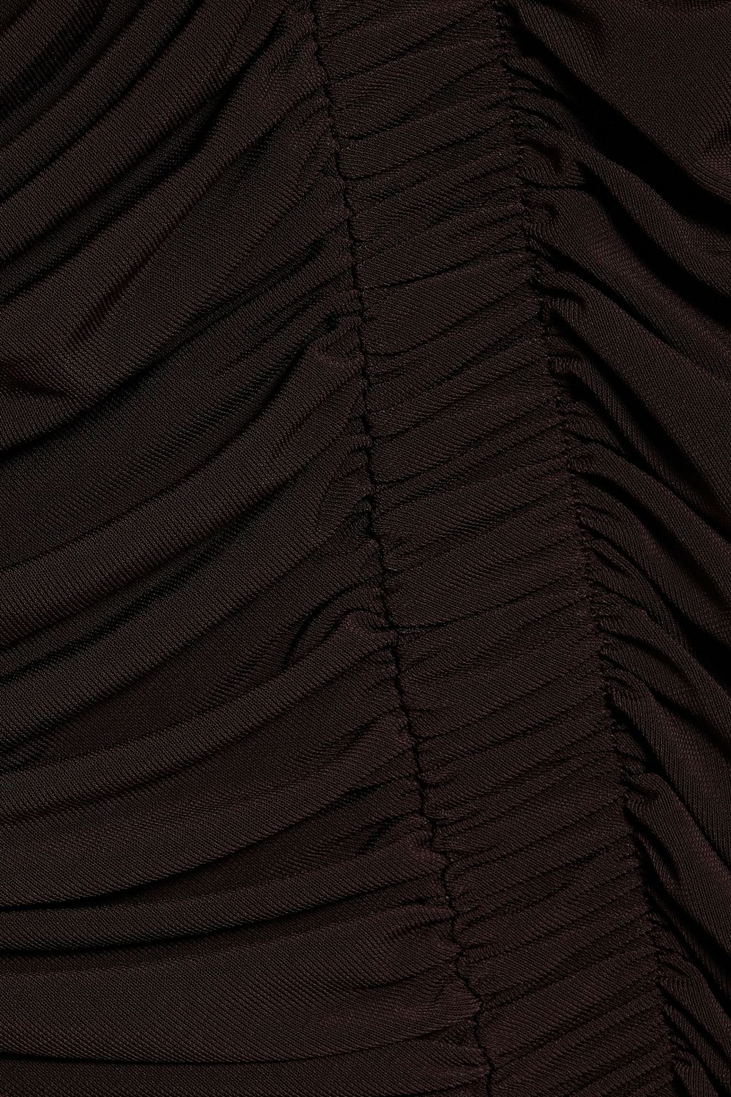 A.L.C. Adeline asymmetric ruched stretch-jersey maxi dress