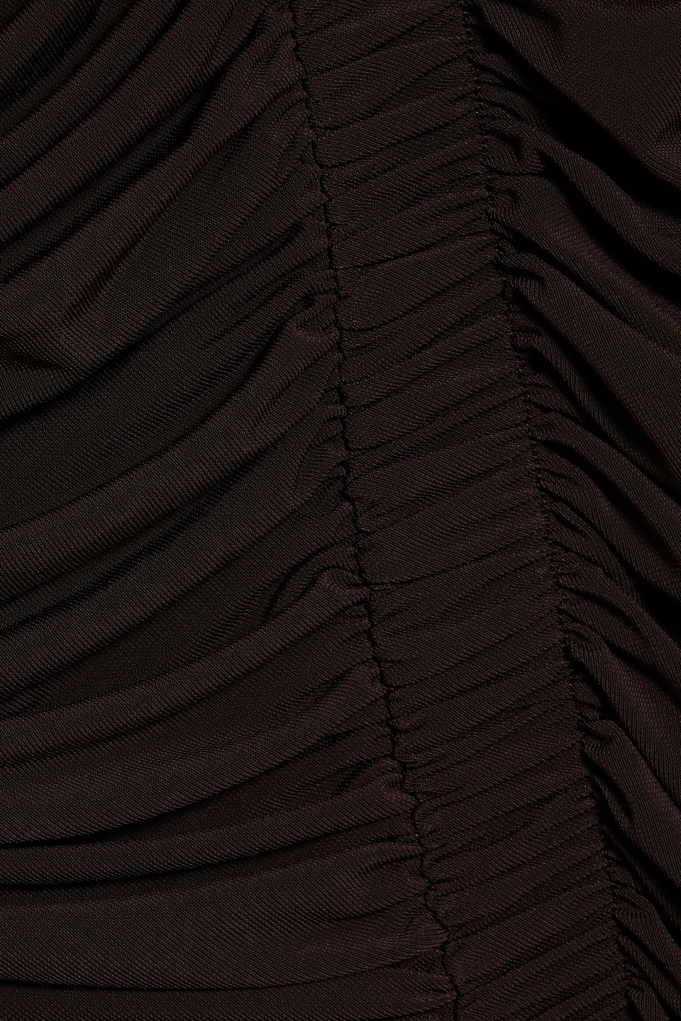 A.l.c Adeline Asymmetric Ruched Stretch-jersey Maxi Dress In Chocolate