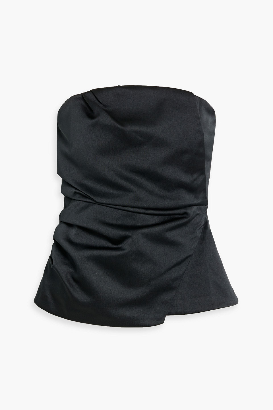 A.l.c Nata Strapless Satin Top In Black