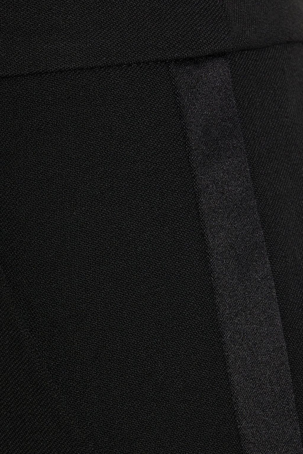 A.L.C. Sophie II satin-trimmed crepe flared pants