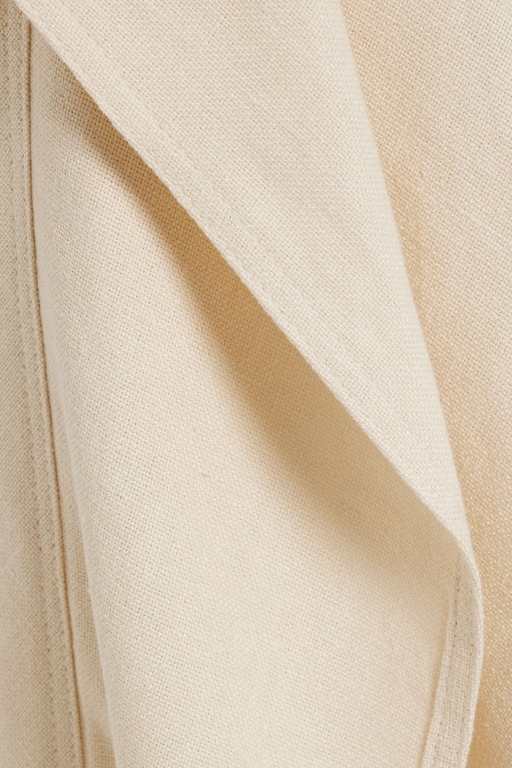 A.L.C. Lia draped linen and cotton-blend canvas midi skirt
