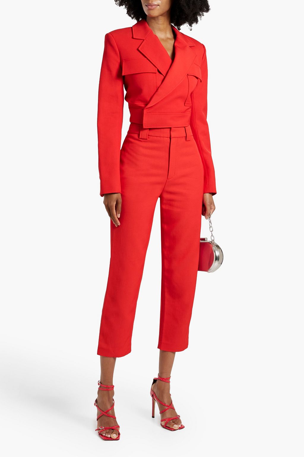 A.L.C. Foster cropped twill straight-leg pants