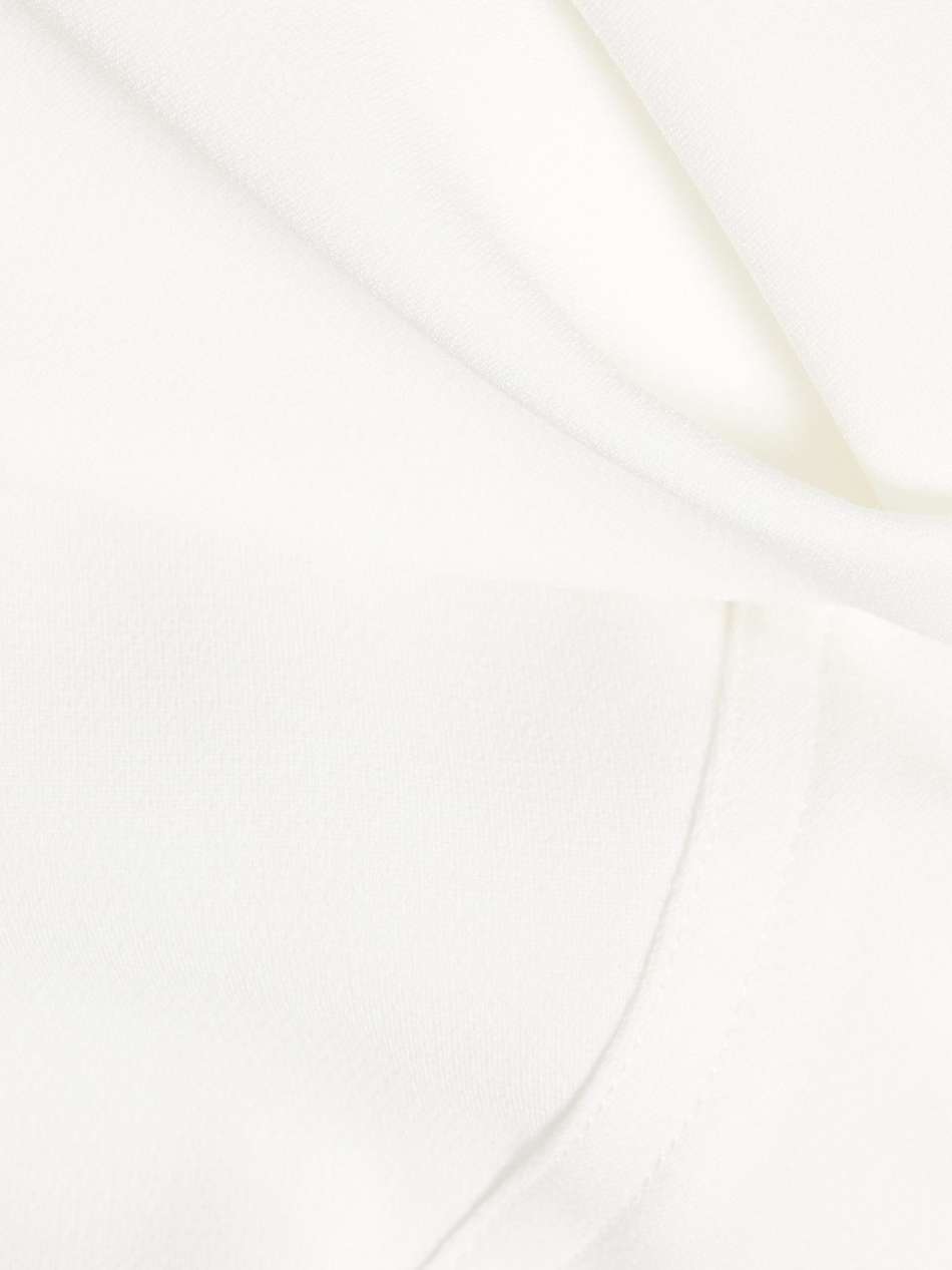 off-the-shoulder pleated cady maxi dress