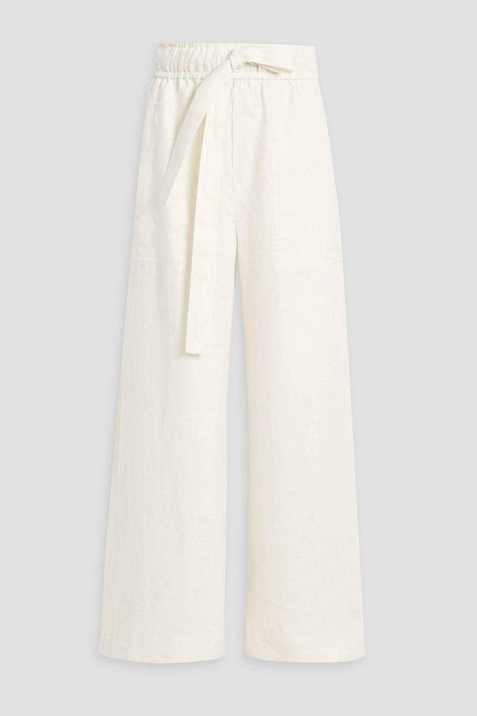 A.l.c Naomi Linen Wide-leg Pants In Cream