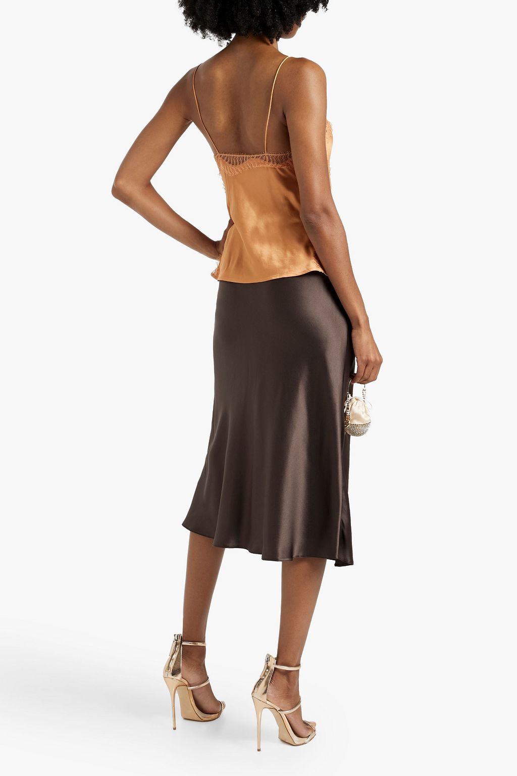 A.L.C. Sandy lace-trimmed satin camisole