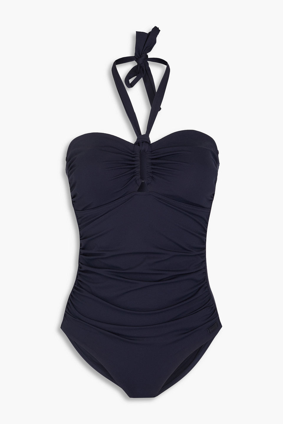 Zimmermann Neckholder-badeanzug Mit Cut-outs Und Raffungen In Nachtblau