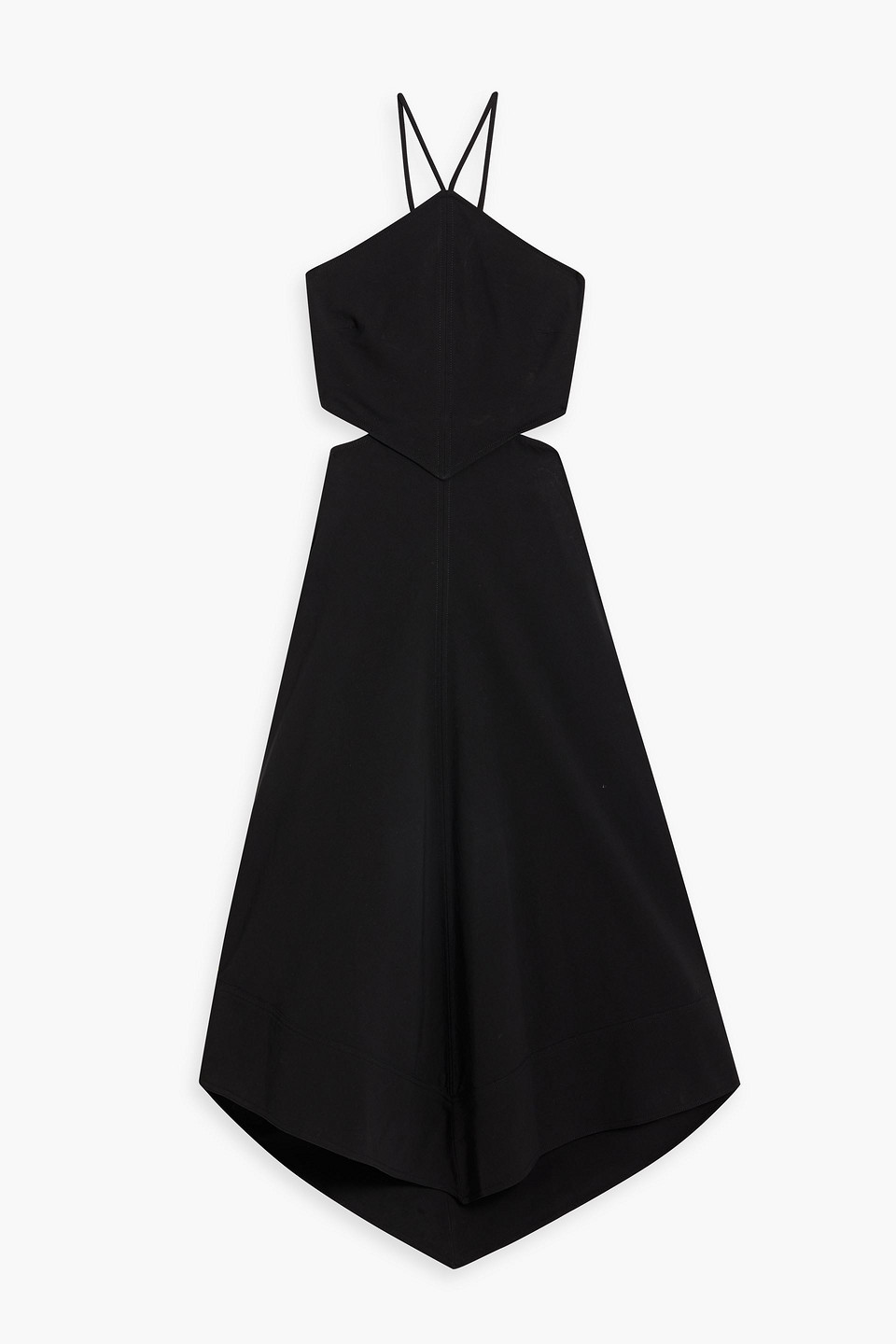 A.l.c Beck Cutout Cotton Midi Dress In Black