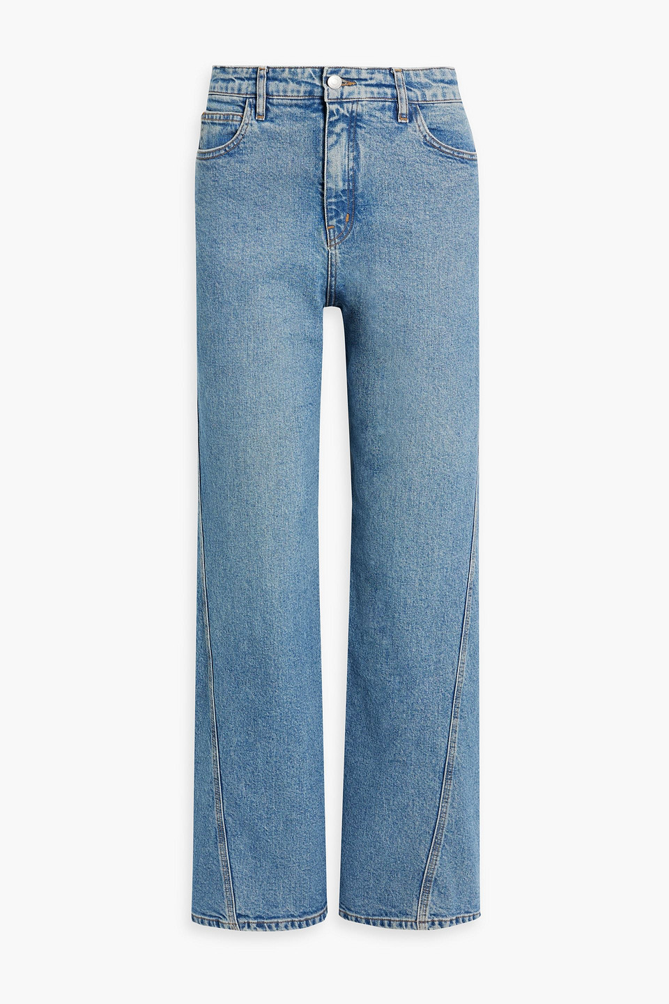 A.l.c Abbott High-rise Straight-leg Jeans In Mid Denim