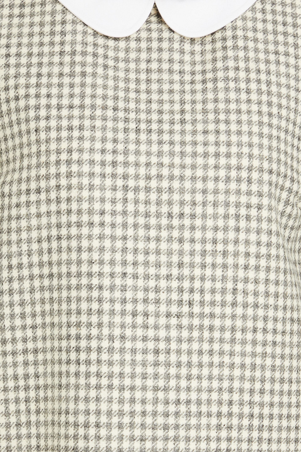THOM BROWNE GINGHAM BRUSHED WOOL-FELT MINI DRESS