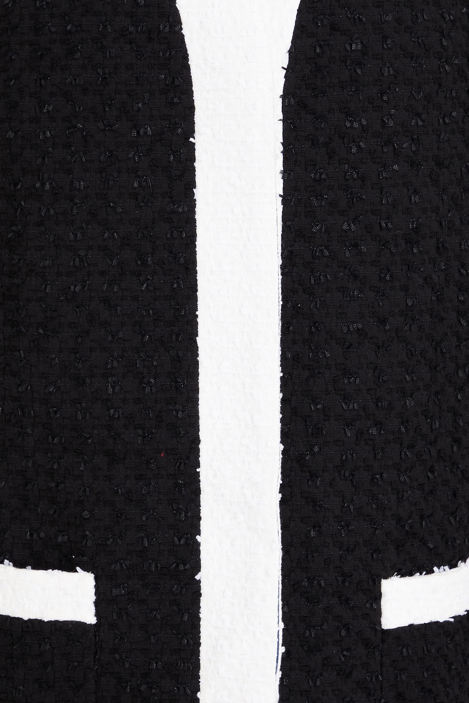 Thom Browne Two-tone Cotton-blend Tweed Jacket In Black