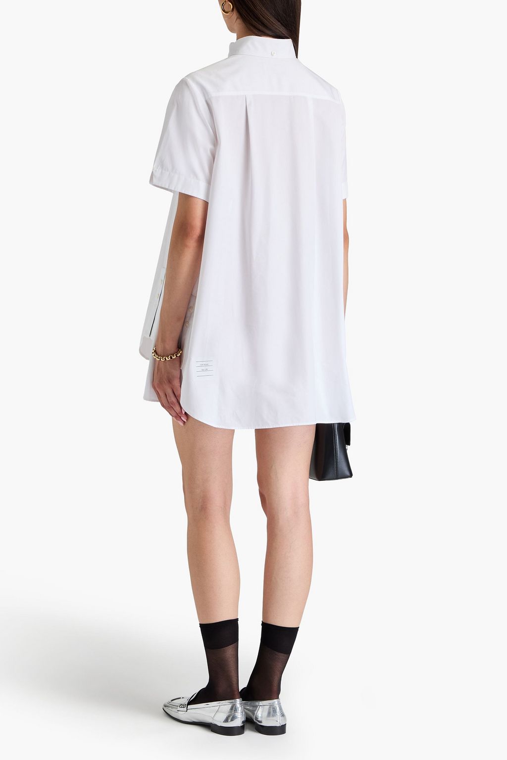 THOM BROWNE Cotton-poplin mini shirt dress