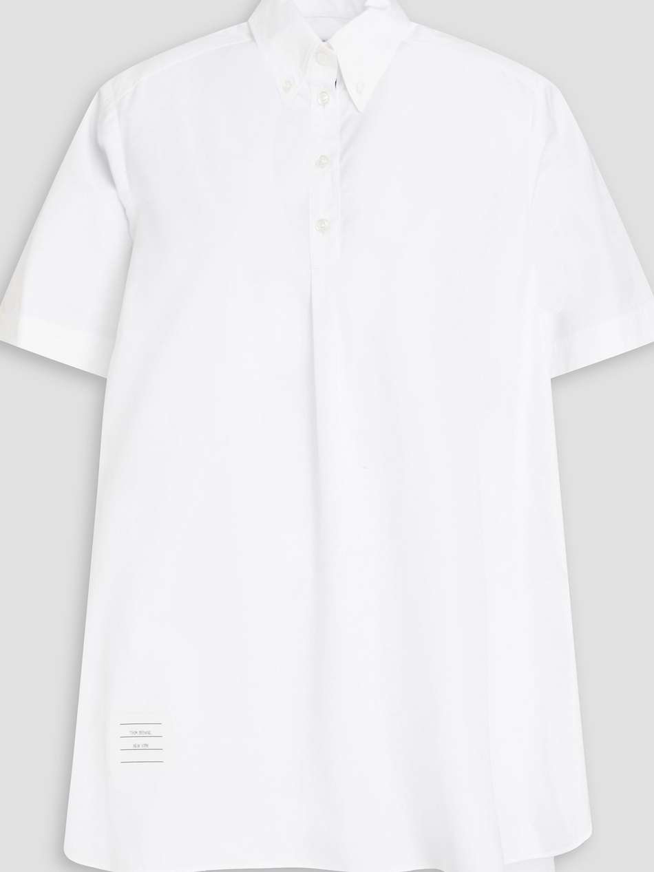 cotton-poplin mini shirt dress