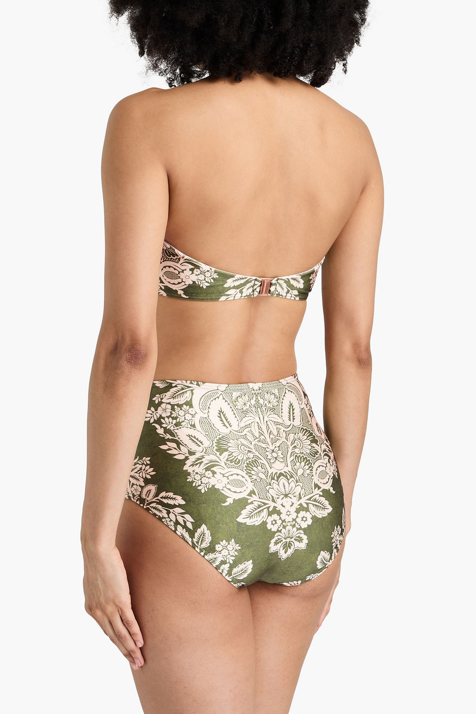  Zimmermann - Hoch Sitzendes Bikini-höschen Mit Floralem Print - Grün - 0 