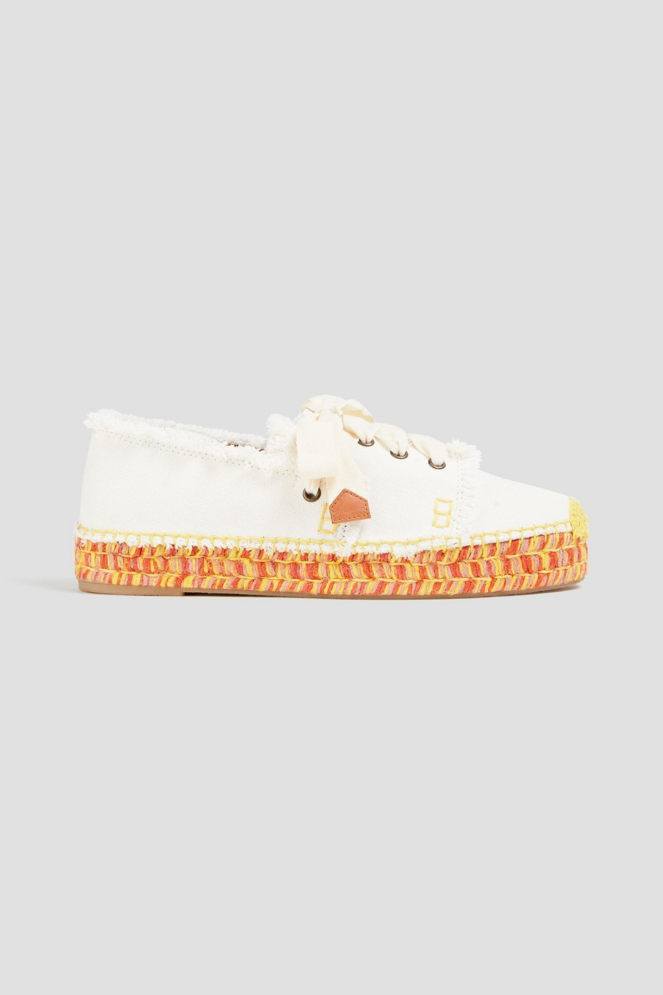 Zimmermann Lace-up Canvas Espadrilles In Off-white