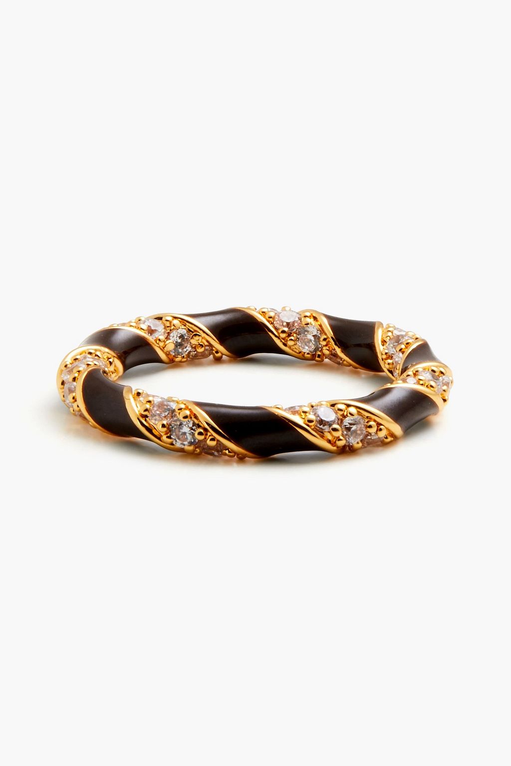 ZIMMERMANN Gold-tone, crystal and enamel ring