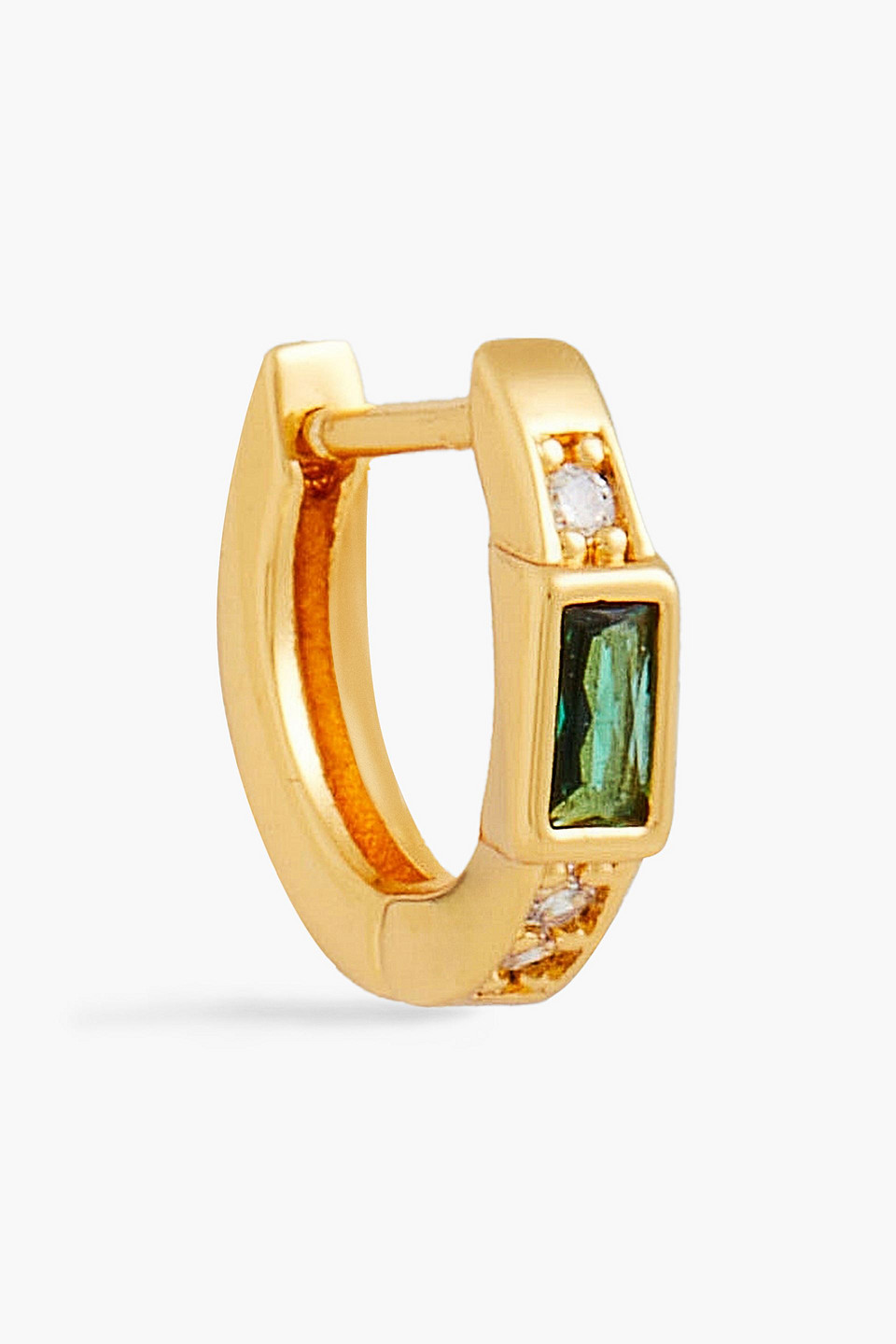 Gold-tone crystal single earring