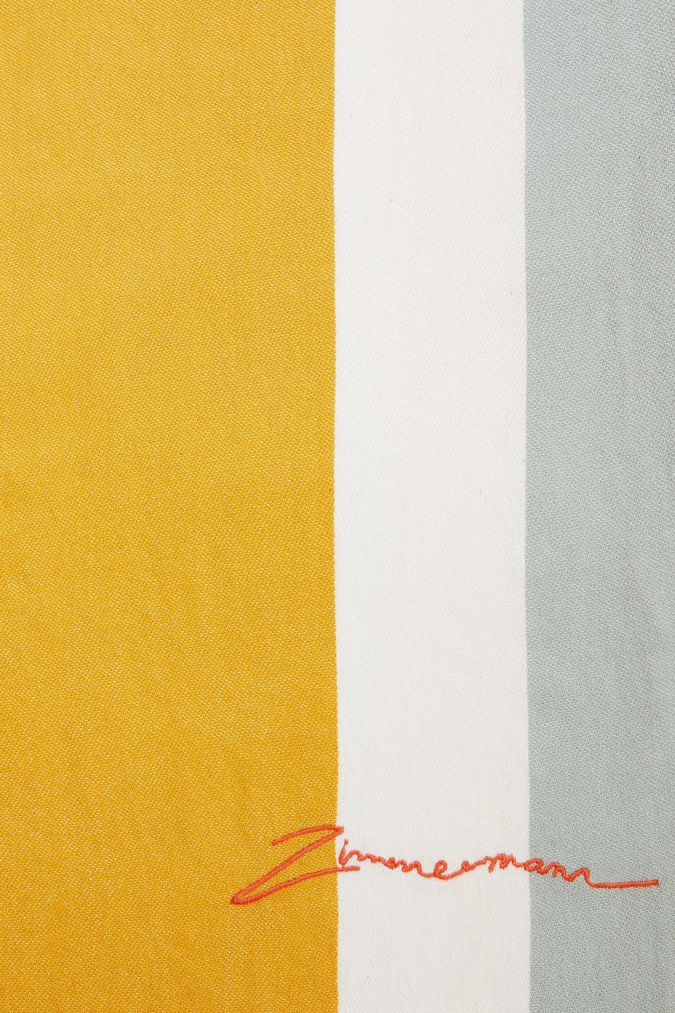 Zimmermann Striped Cotton-jacquard Towel In Mustard