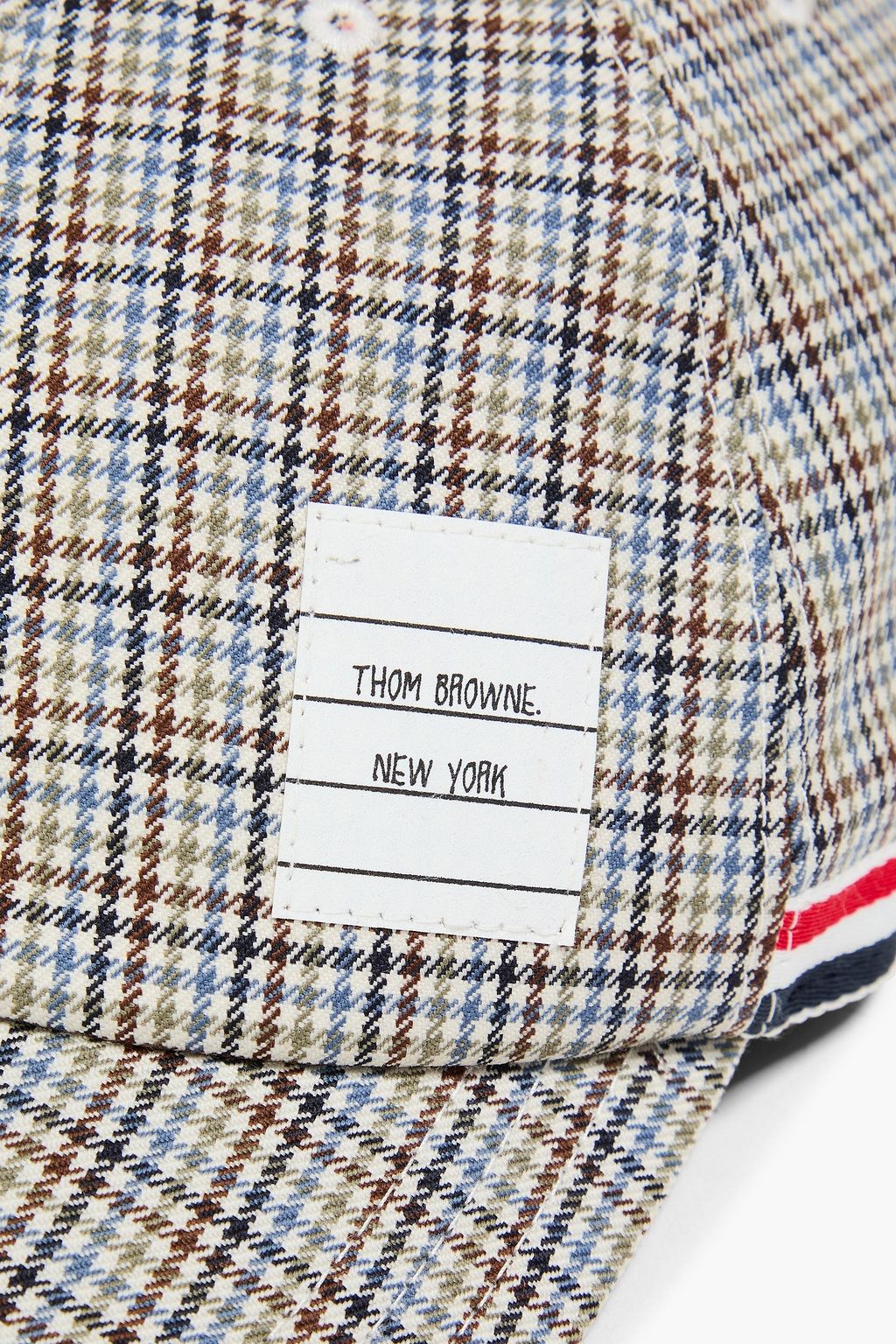 THOM BROWNE Houndstooth wool-twill baseball cap