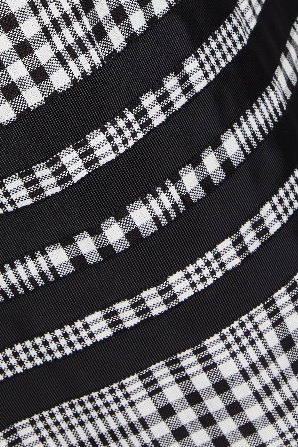 THOM BROWNE Cropped Prince of Wales checked linen straight-leg pants