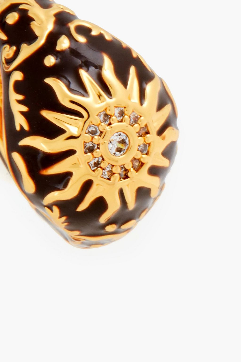 ZIMMERMANN Gold-tone, crystal and enamel single earring
