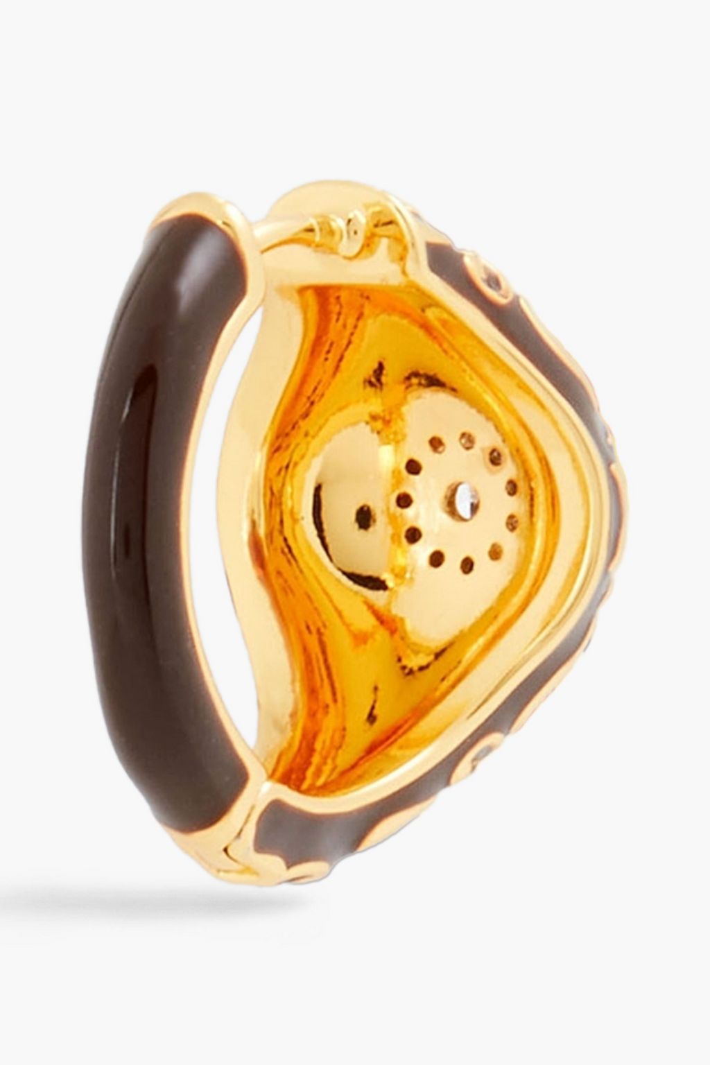 ZIMMERMANN Gold-tone, crystal and enamel single earring