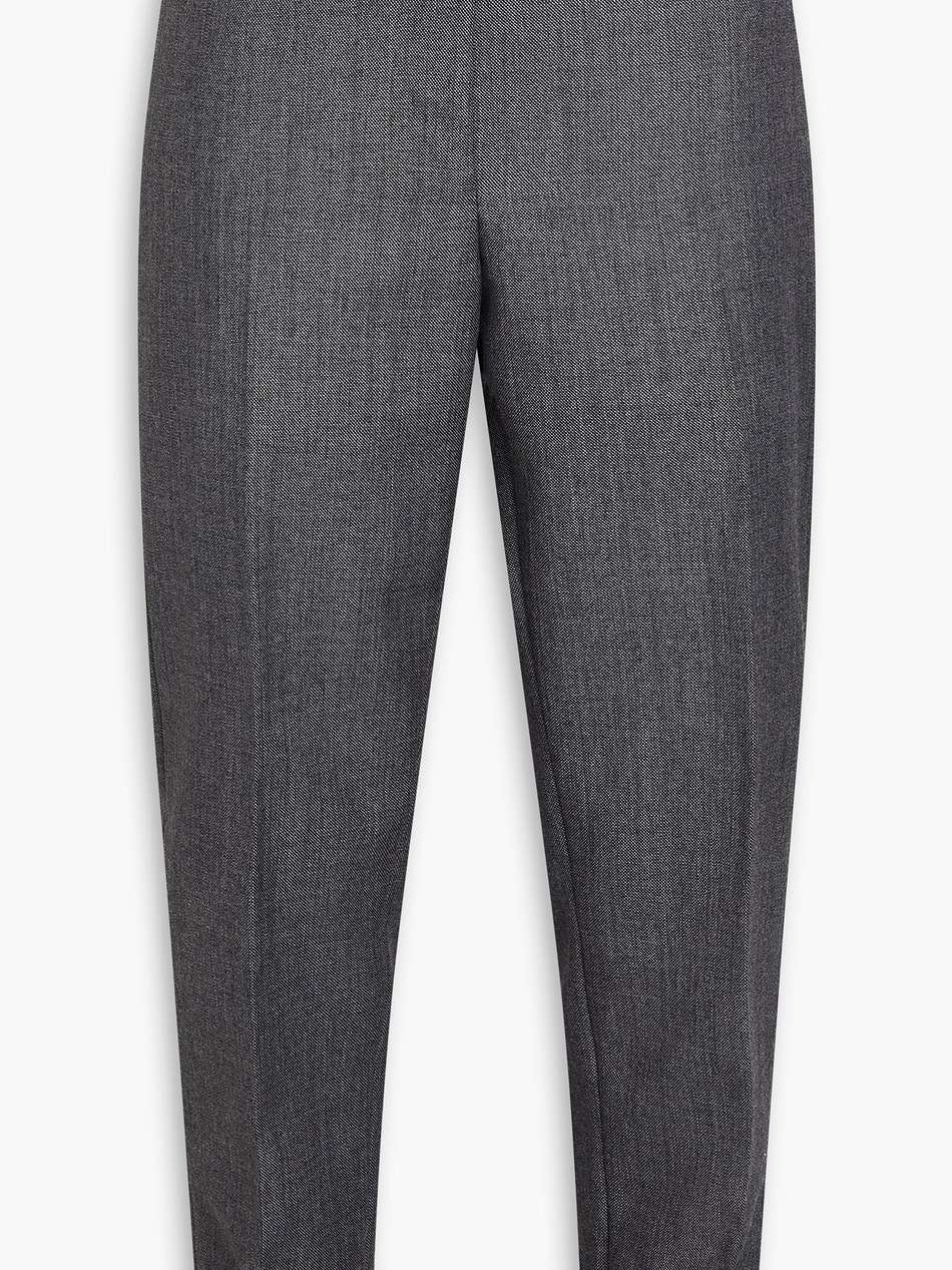 cropped wool-twill slim-leg pants