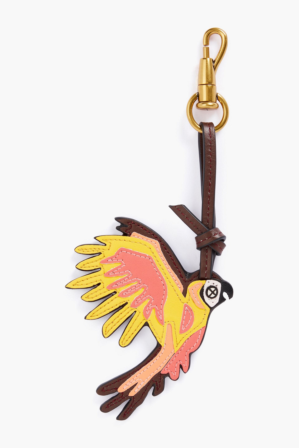 Zimmermann Leather Keychain In Gelb