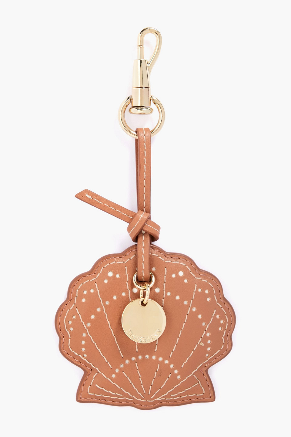 Zimmermann Leather Keychain In Hellbraun
