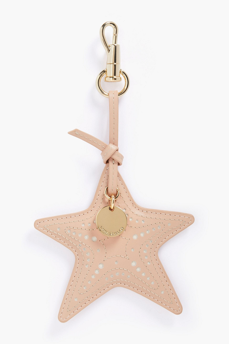 Zimmermann Leather Keychain In Senffarben