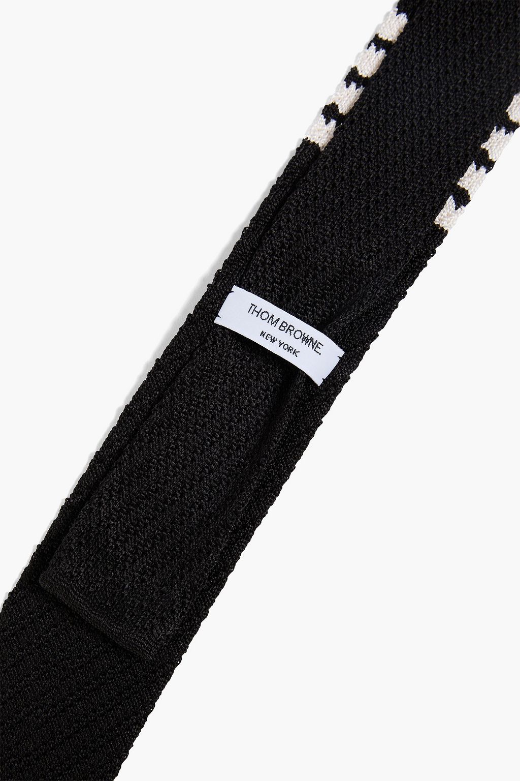 THOM BROWNE Pointelle-knit silk tie