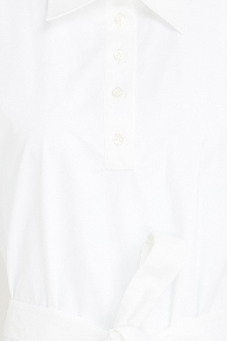 Thom Browne Hemdkleid Aus Baumwolle Mit Falten In Weiss