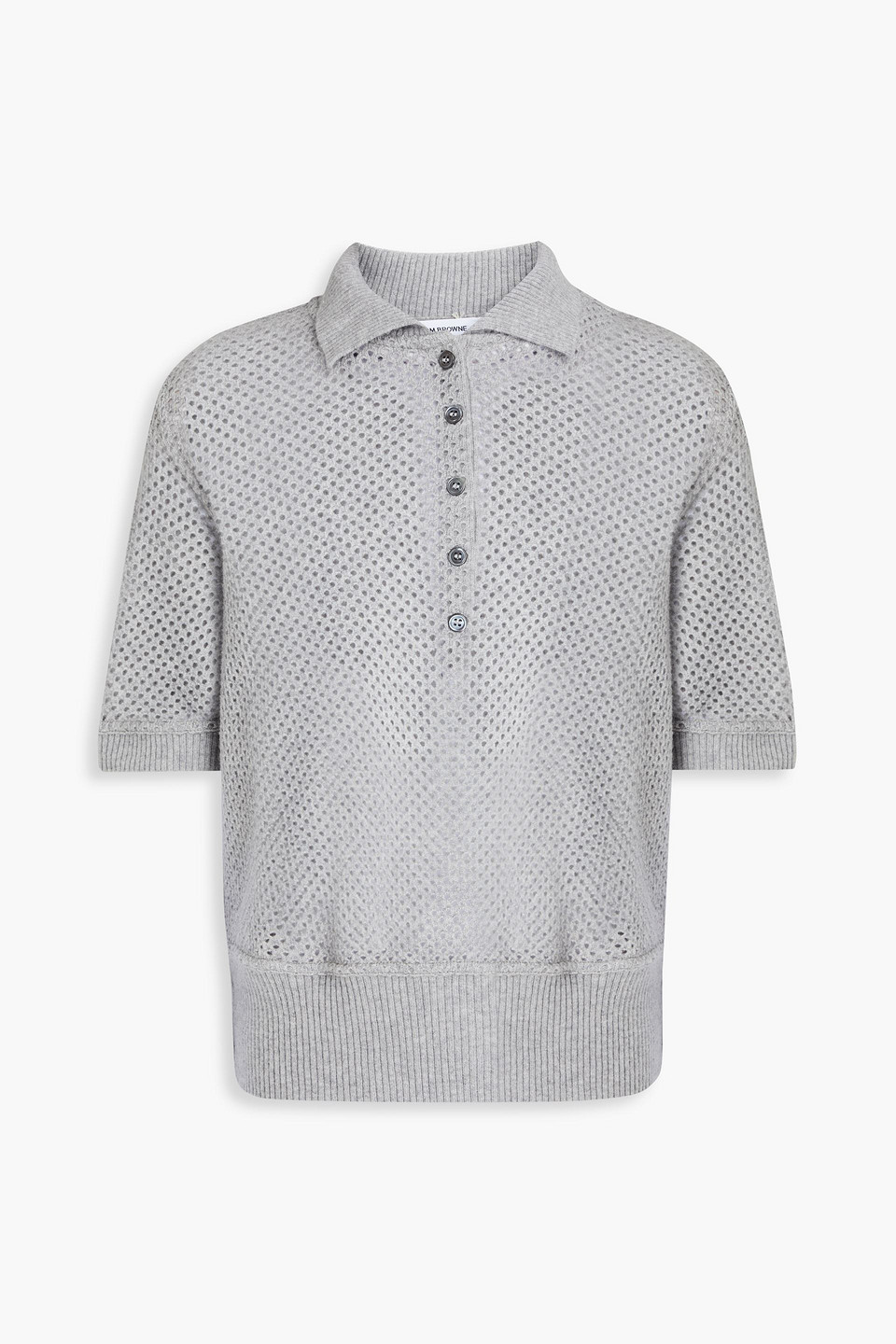 Thom Browne Kaschmirpullover Mit Polokragen In Grau